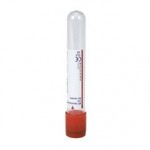 Vacutainer glas, 10 ml, rød, til serumanalyser, plast m/skrivefe