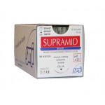 Supramid suture 4-0, DS 19 mm nål, 75cm, sort, non-resorp., 12 stk.