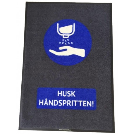 Smudsmåtte - 'Husk håndspritten..'