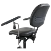 Blood sampling chair, Saar Compact, black, 2 armrests, without rotation