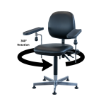 Blood sampling chair, Saar Compact, black, 2 armrests, with rotation