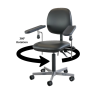 Blood sampling chair, Saar Compact, black, 2 armrests, with rotation